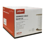 Комбиниран кабел Dahua PFM941I-RG59N/2-305 Коаксиален + Захранващ 2 х 0.5 мм - 305 метра