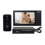 Комплект еднофамилна видеодомофонна система Dahua KTP02+VTO2111D-P-S2+VTH2421FB-P